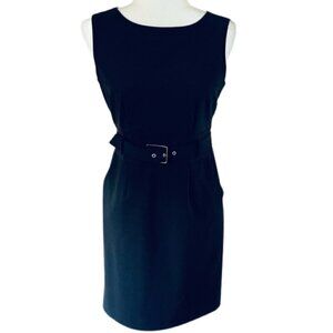 Banana Republic 6P Elegant Wood Blend Formal Evening Black Dress Sleeveless